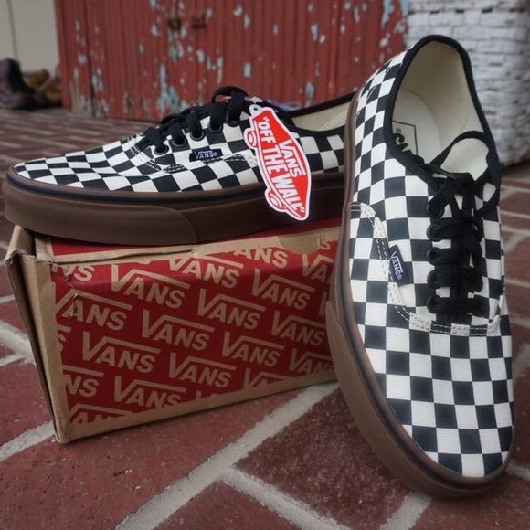 red checkered authentic vans